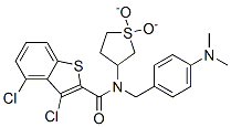 (9ci)-3,4-二氯-n-[[4-(二甲基氨基)苯基]甲基]-n-(四氫-1,1-二氧化物-3-噻吩)-苯并[b]噻吩-2-羧酰胺結(jié)構(gòu)式_587009-60-7結(jié)構(gòu)式