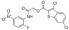 Benzo[b]thiophene-2-carboxylic acid,3,6-dichloro-,2-[(2-fluoro-5-nitrophenyl)amino]-2-oxoethyl ester (9ci) Structure,587838-69-5Structure