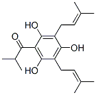 2-Methyl-1-[2,4,6-trihydroxy-3,5-bis(3-methyl-2-butenyl)phenyl ]-1-propanone Structure,5880-42-2Structure