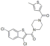 Piperazine,1-[(3,6-dichlorobenzo[b]thien-2-yl)carbonyl ]-4-[(5-methyl-3-thienyl)carbonyl ]-(9ci) Structure,588687-80-3Structure