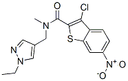 Benzo[b]thiophene-2-carboxamide,3-chloro-n-[(1-ethyl-1h-pyrazol-4-yl)methyl ]-n-methyl-6-nitro-(9ci) Structure,588712-41-8Structure