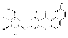 9-(β-d-glucopyranosyloxy)-11-hydroxy-2-methoxy-12h-benzo[a]xanthen-12-one Structure,58933-26-9Structure