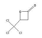 4-(三氯甲基)-2-氧雜環(huán)丁酮結(jié)構(gòu)式_5895-35-2結(jié)構(gòu)式