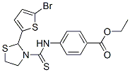 Benzoic acid,4-[[[2-(5-bromo-2-thienyl)-3-thiazolidinyl ]thioxomethyl ]amino]-,ethyl ester (9ci) Structure,590380-02-2Structure