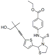 (9ci)-4-[[[2-[5-(4-羥基-3,3-二甲基-1-丁炔yl)-2-噻吩]-3-噻唑啉]硫氧代甲基]氨基]-苯甲酸乙酯結(jié)構(gòu)式_590380-38-4結(jié)構(gòu)式