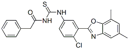 Benzeneacetamide,n-[[[4-chloro-3-(5,7-dimethyl-2-benzoxazolyl)phenyl ]amino]thioxomethyl ]-(9ci) Structure,590395-14-5Structure