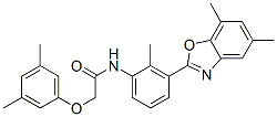 (9ci)-n-[3-(5,7-二甲基-2-苯并噁唑基)-2-甲基苯基]-2-(3,5-二甲基苯氧基)-乙酰胺結(jié)構(gòu)式_590395-77-0結(jié)構(gòu)式