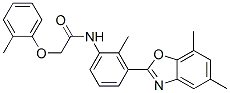 (9ci)-n-[3-(5,7-二甲基-2-苯并噁唑基)-2-甲基苯基]-2-(2-甲基苯氧基)-乙酰胺結(jié)構(gòu)式_590395-90-7結(jié)構(gòu)式