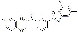 (9ci)-n-[3-(5,7-二甲基-2-苯并噁唑基)-2-甲基苯基]-2-(4-甲基苯氧基)-乙酰胺結(jié)構(gòu)式_590395-91-8結(jié)構(gòu)式