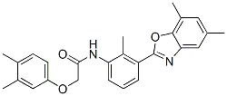 (9ci)-n-[3-(5,7-二甲基-2-苯并噁唑基)-2-甲基苯基]-2-(3,4-二甲基苯氧基)-乙酰胺結(jié)構(gòu)式_590395-92-9結(jié)構(gòu)式