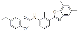 (9ci)-n-[3-(5,7-二甲基-2-苯并噁唑基)-2-甲基苯基]-2-(4-乙基苯氧基)-乙酰胺結(jié)構(gòu)式_590395-94-1結(jié)構(gòu)式