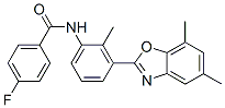 Benzamide,n-[3-(5,7-dimethyl-2-benzoxazolyl)-2-methylphenyl ]-4-fluoro-(9ci) Structure,590395-95-2Structure