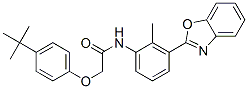 (9ci)-n-[3-(2-苯并噁唑基)-2-甲基苯基]-2-[4-(1,1-二甲基乙基)苯氧基]-乙酰胺結(jié)構(gòu)式_590395-97-4結(jié)構(gòu)式