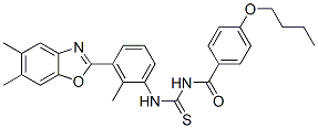 (9ci)-4-丁氧基-n-[[[3-(5,6-二甲基-2-苯并噁唑基)-2-甲基苯基]氨基]硫氧代甲基]-苯甲酰胺結(jié)構(gòu)式_590397-26-5結(jié)構(gòu)式