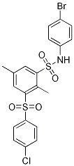 N-(4-bromophenyl)-3-(4-chlorophenyl)sulfonyl-2,,5-dimethylbenzenesulfonamide Structure,5918-68-3Structure