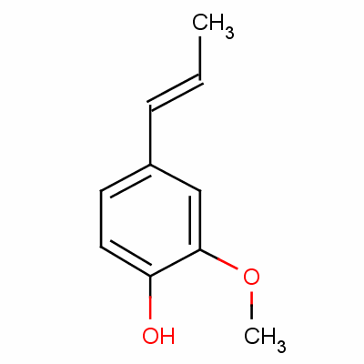 (E)-2-甲氧基-4-(1-丙烯基)苯酚結(jié)構(gòu)式_5932-68-3結(jié)構(gòu)式