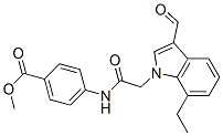 Benzoic acid,4-[[(7-ethyl-3-formyl-1h-indol-1-yl)acetyl ]amino]-,methyl ester (9ci) Structure,593236-66-9Structure