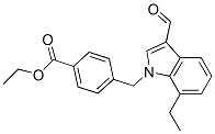 Benzoic acid,4-[(7-ethyl-3-formyl-1h-indol-1-yl)methyl ]-,ethyl ester (9ci) Structure,593237-06-0Structure