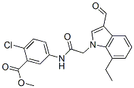 Benzoic acid,2-chloro-5-[[(7-ethyl-3-formyl-1h-indol-1-yl)acetyl ]amino]-,methyl ester (9ci) Structure,593237-13-9Structure