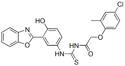 (9CI)-N-[[[3-(2-苯并噁唑基)-4-羥基苯基]氨基]硫氧代甲基]-2-(4-氯-2-甲基苯氧基)-乙酰胺結(jié)構(gòu)式_593238-40-5結(jié)構(gòu)式