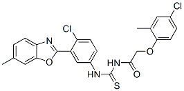 (9CI)-N-[[[4-氯-3-(6-甲基-2-苯并噁唑基)苯基]氨基]硫氧代甲基]-2-(4-氯-2-甲基苯氧基)-乙酰胺結(jié)構(gòu)式_593238-44-9結(jié)構(gòu)式