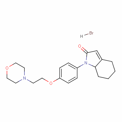 1,4,5,6,7,7A-hexahydro-1-[4-(2-morpholinoethoxy)phenyl ]-2h-indol-2-one monohydrobromide Structure,59377-74-1Structure