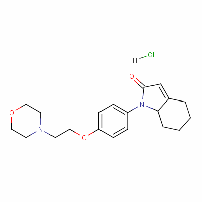 1,4,5,6,7,7A-hexahydro-1-[4-[2-morpholinoethoxy]phenyl ]-2h-indol-2-one monohydrochloride Structure,59377-75-2Structure