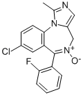 8-Chloro-6-(2-fluorophenyl)-1-methyl-4h-imidazo[1,5-a][1,4]benzodiazepine 5-oxide Structure,59468-83-6Structure