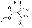 Ethyl 3-amino-5-(methylthio)-1h-pyrazole-4-carboxylate Structure,59541-46-7Structure