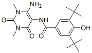 N-(6-氨基-1,2,3,4-四氫-1,3-二甲基-2,4-二氧代-5-嘧啶)-3,5-雙(1,1-二甲基乙基)-4-羥基-苯甲酰胺結(jié)構(gòu)式_595558-79-5結(jié)構(gòu)式