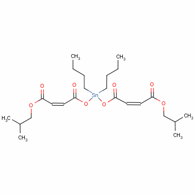 (Z,Z)-10,10-二丁基-2-甲基-5,8,12-三氧代-4,9,11-三氧雜-10-錫雜十五碳-6,13-二烯-15-酸異丁酯結(jié)構(gòu)式_59571-08-3結(jié)構(gòu)式