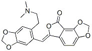 6-[(Z)-[6-[2-(二甲基氨基)乙基]-1,3-苯并二氧雜環(huán)戊烯l-5-基]亞甲基]呋喃并[3,4-e]-1,3-苯并二氧雜環(huán)戊烯l-8(6H)-酮結(jié)構(gòu)式_59614-38-9結(jié)構(gòu)式