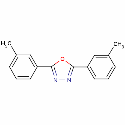 2,5-雙(3-甲基苯基)-1,3,4-噁二唑結(jié)構(gòu)式_59646-37-6結(jié)構(gòu)式