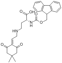 (2R)-4-[[1-(4,4-二甲基-2,6-二氧代環(huán)己亞基)乙基]氨基]-2-[[(9H-芴-9-基甲氧基)羰基]氨基]丁酸結(jié)構(gòu)式_596797-14-7結(jié)構(gòu)式