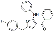 Methanone,[5-[(4-fluorophenyl)methyl]-2-(phenylamino)-3-furanyl]phenyl- Structure,596818-55-2Structure