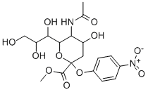 5-乙酰氨基-4-羥基-2-(4-硝基-苯氧基)-6-(1,2,3-三羥基-丙基)-四氫-吡喃-2-羧酸甲酯結(jié)構(gòu)式_59694-35-8結(jié)構(gòu)式