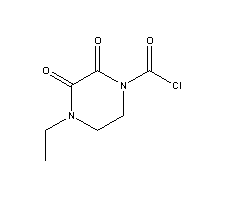 N-乙基-2,3-二氧代哌嗪基甲酰氯結(jié)構(gòu)式_59703-00-3結(jié)構(gòu)式