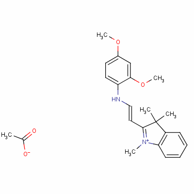 2-[2-[(2,4-Dimethoxyphenyl)amino]vinyl]-1,3,3-trimethyl-3h-indolium acetate Structure,59737-00-7Structure