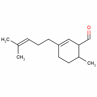 6-Methyl-3-(4-methyl-3-pentenyl)cyclohex-3-ene-1-carbaldehyde Structure,59742-21-1Structure