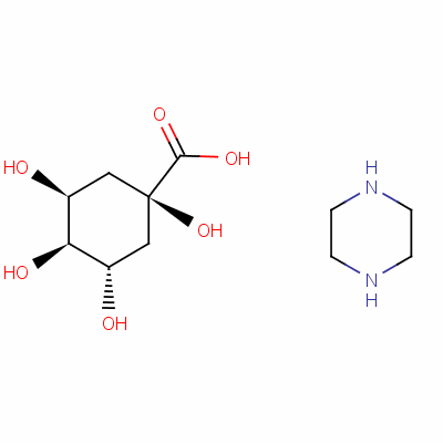 Piperazine 1,3,4,5-tetrahydroxycyclohexane-1-carboxylate Structure,59766-07-3Structure