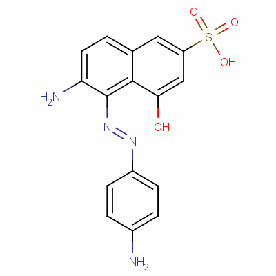 6-Amino-5-[(4-aminophenyl)azo]-4-hydroxynaphthalene-2-sulphonic acid Structure,59836-94-1Structure