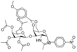 2-乙酰氨基-2-脫氧-4,6-O-(4-甲氧基芐亞基)-3-O-(2,3,4,6-四-O-乙?；?beta-D-吡喃半乳糖基)-4-硝基苯基-alpha-D-吡喃半乳糖苷結(jié)構(gòu)式_59837-11-5結(jié)構(gòu)式