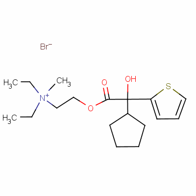 2-(aLpha-cyclopentyl-alpha-2-thienylglycolloyloxy)ethyldiethyl(methyl)ammonium bromide Structure,60-44-6Structure