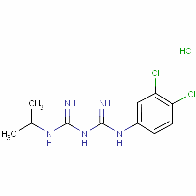 1-(3,4-Dichlorophenyl)-5-isopropylbiguanide monohydrochloride Structure,6001-93-0Structure