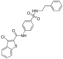 (9ci)-3-氯-n-[4-[[(2-苯基乙基)氨基]磺?；鵠苯基]-苯并[b]噻吩-2-羧酰胺結(jié)構(gòu)式_600122-48-3結(jié)構(gòu)式