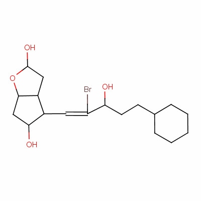 4-(2-Bromo-5-cyclohexyl-3-hydroxy-1-penten-1-yl)hexahydro-2h-cyclopenta[b]furan-2,5-diol Structure,60057-00-3Structure