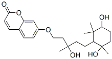 (+)-7-[[5-(3,6-二羥基-2,2,6-三甲基環(huán)己基)-3-羥基-3-甲基戊基]氧基]-2H-1-苯并吡喃-2-酮結(jié)構(gòu)式_60077-54-5結(jié)構(gòu)式