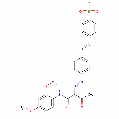 4-[[4-[[1-[[(2,4-Dimethoxyphenyl)amino]carbonyl ]-2-oxopropyl ]azo]phenyl ]azo]benzenesulphonic acid Structure,60143-55-7Structure