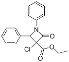 1,4-Diphenyl-3-chloro-3-ethoxycarbonyl-azetidin-2-one Structure,60180-65-6Structure