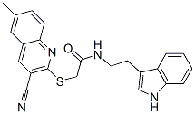 (9ci)-2-[(3-氰基-6-甲基-2-喹啉)硫代]-n-[2-(1H-吲哚-3-基)乙基]-乙酰胺結構式_602294-12-2結構式